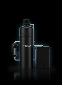 Triad Water Solutions water softener with brine tank and sediment pre-filter